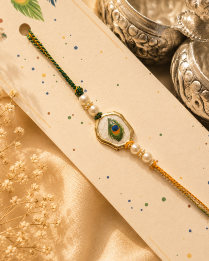 Divine Peacock Feather Rakhi