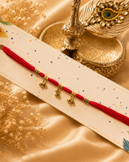 Minimal Golden Bells Rakhi