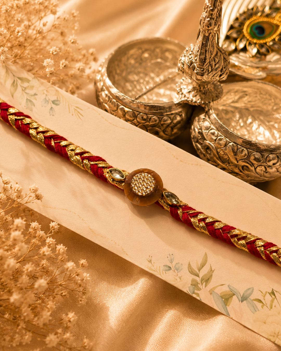 Regal Gold Braided Designer Rakhi