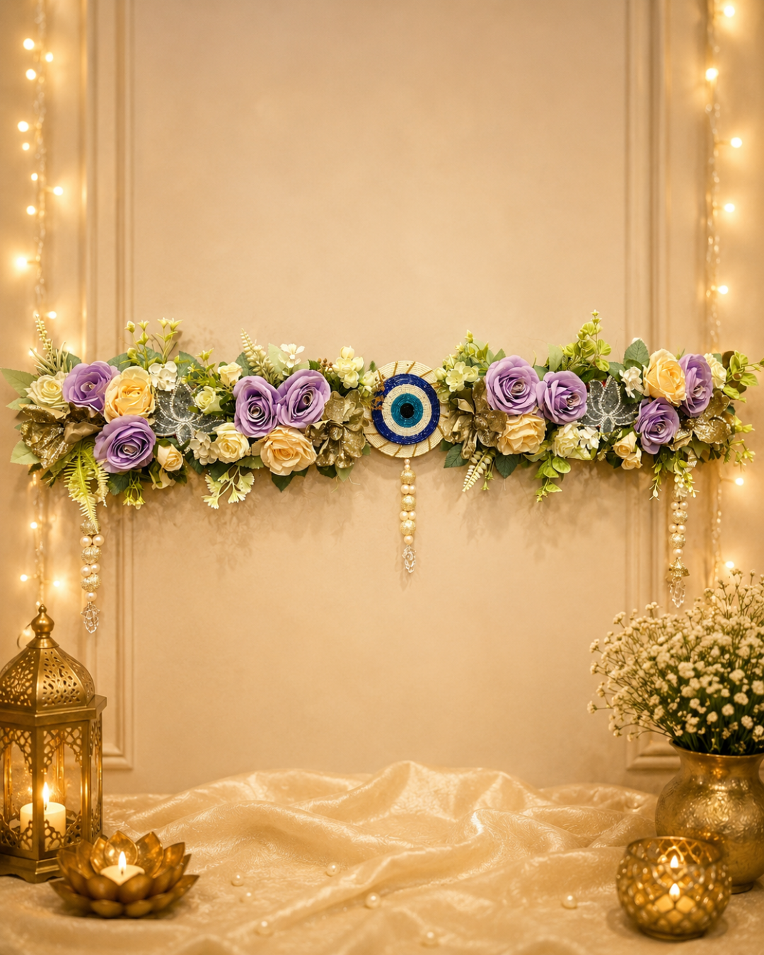 Evil Eye Floral Protection Bandanwar