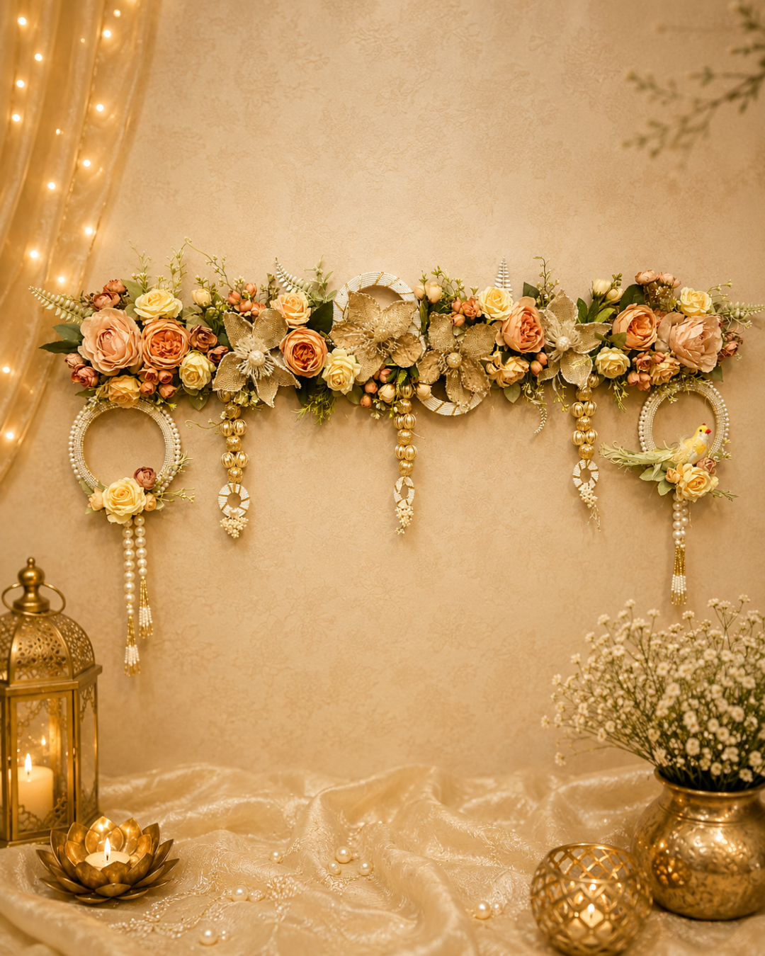 Golden Blossom Designer Bandanwar