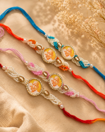 Guruji Blessings Pearl Rakhi Collection