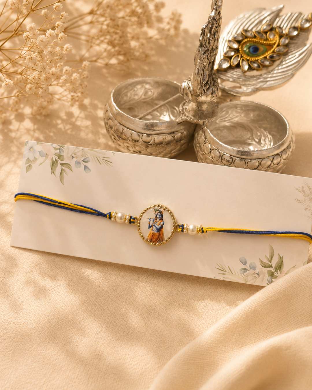 Divine Krishna Pearl Rakhi