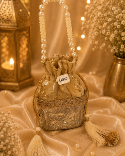 Pearl Grace German Silver Potli