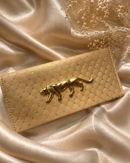 Quilted Panther Premium Money Envelope – Champagne Gold