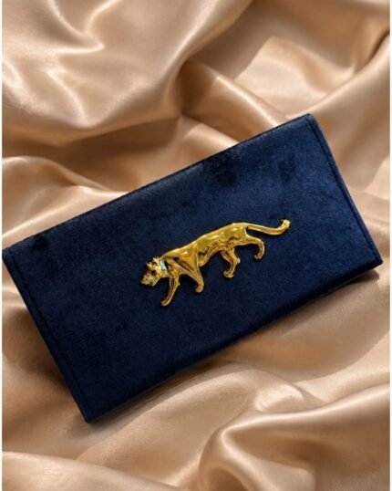 Velvet Panther Luxury Money Envelope – Midnight Blue