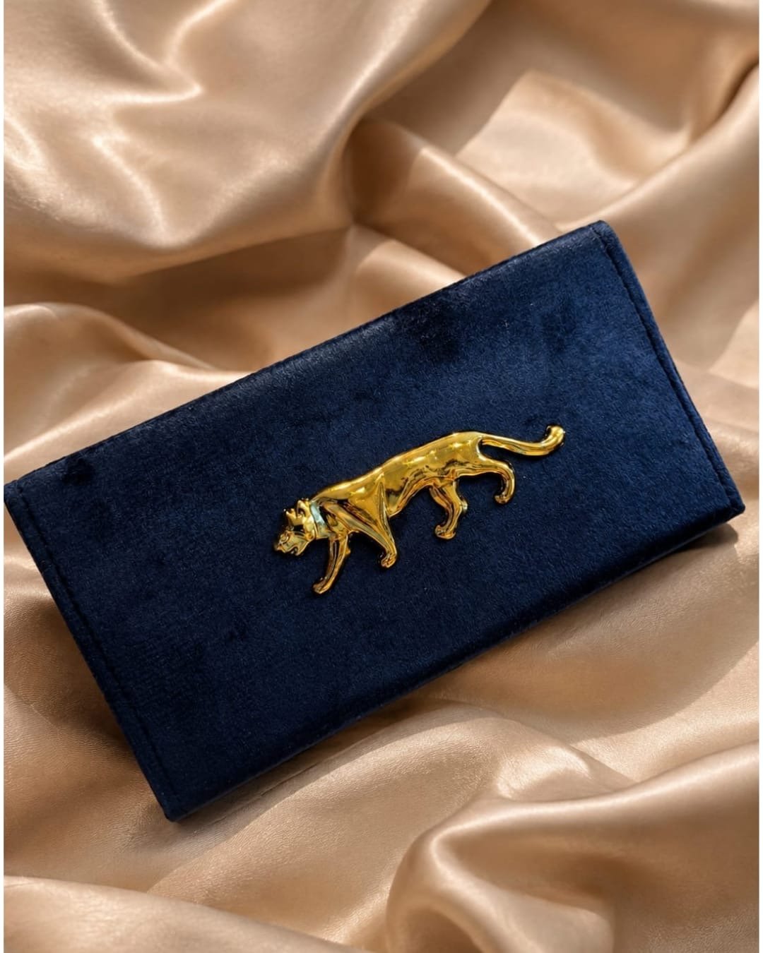 Velvet Panther Luxury Money Envelope – Midnight Blue