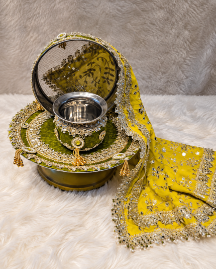 Mehendi Green & Yellow Karwa Chauth Thali Set